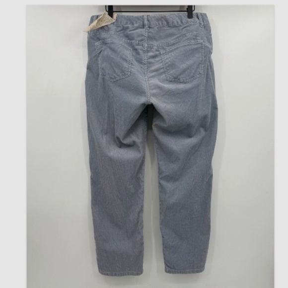 Talbots Pants Women 14W NEW Blue Corduroy Signature Ankle Hippie Boho 90s - Picture 5 of 15